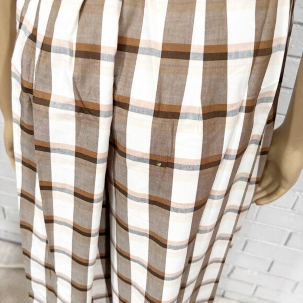 Anthropologie Maeve Women's Belted Square-Neck Strapless Plaid Dress - Size XL - Picture 10 of 12